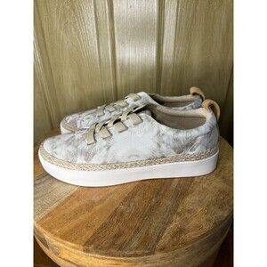 Spenco Malibu Lace Orthotic Slip-On Sneaker White Gray 9B  39.5